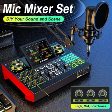 Podcast Microphone Bundle with 48V Phantom Powerlive Sound 1