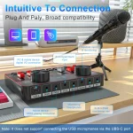Live Sound Card 6 Channel Audio Mixer Podcast Equipment 4 | PricZone