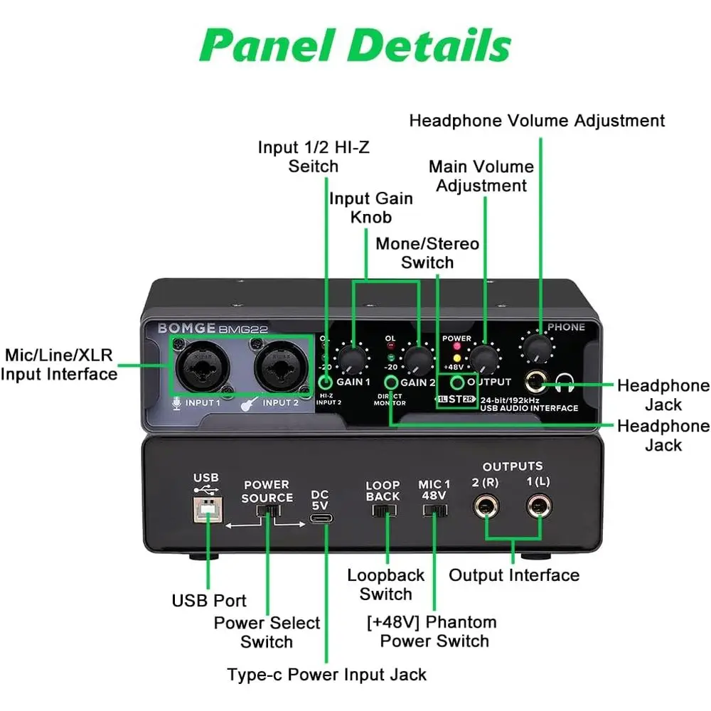 HighResolution 32Bit192KHz XLR Audio Interface 6 | PricZone High Resolution 32Bit192KHz XLR Audio Interface 6 | PricZone