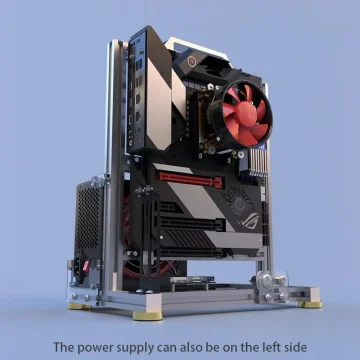Diy Open Frame PC Chassis Aluminum Computer Case for Atx 2