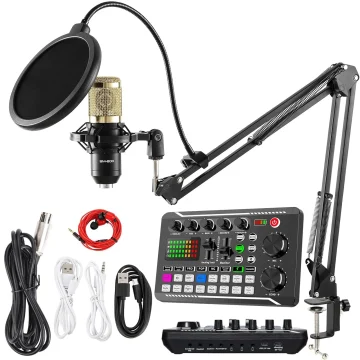 Podcast Equipment Bundle Bm-800 Studio Package with Voice 2