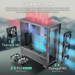 Full Tower E Atx PC Case with 6 Pwm Fans High Airflow Front 3 | PricZone
