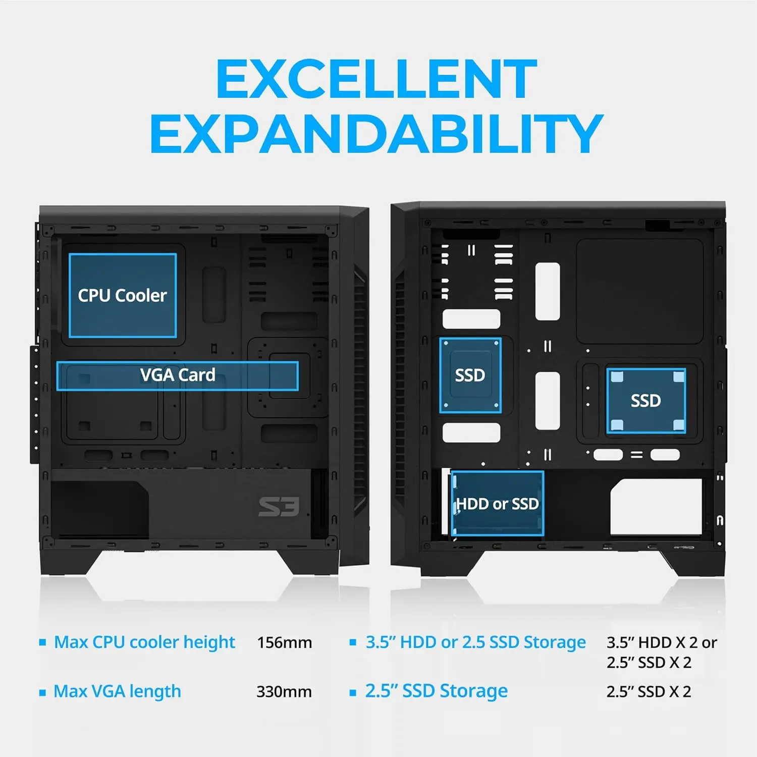 Atx MidTower PC Case with Full Acrylic Side Panel 3 5 | PricZone Atx Mid Tower PC Case with Full Acrylic Side Panel 3 5 | PricZone