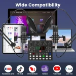Podcast Equipment Bundle for 2 Audio Interface with Voice 5 | PricZone