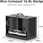 White Micro Atx Gaming PC Case 168L Compact Build Supports 3 | PricZone