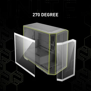 Premium White Mid-Tower Gaming PC Case with Tempered Glass 2