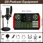 Live Sound Card Audio Mixer Podcast Equipment Bundle 1 | PricZone