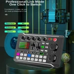 Podcast Microphone Suit with Sound Card Audio Mixer Noise 5 | PricZone