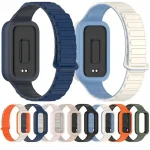 Magnetic Watch Straps for Xiaomi Smart Mi Band 9 Active 1 | PricZone Assorted color silicone bands for a fitness tracker including navy blue light blue white orange gray black and green | PricZone