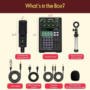 Bluetooth Live Sound Card Pro Audio Interface for DJ Mixing 2