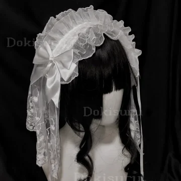 Original Lolita Bridal Veil Versatile Headband Gothic Dark 1 | PricZone
