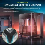 Dual Chamber Full Tower E ATX PC Case with Toolless Design 2 | PricZone