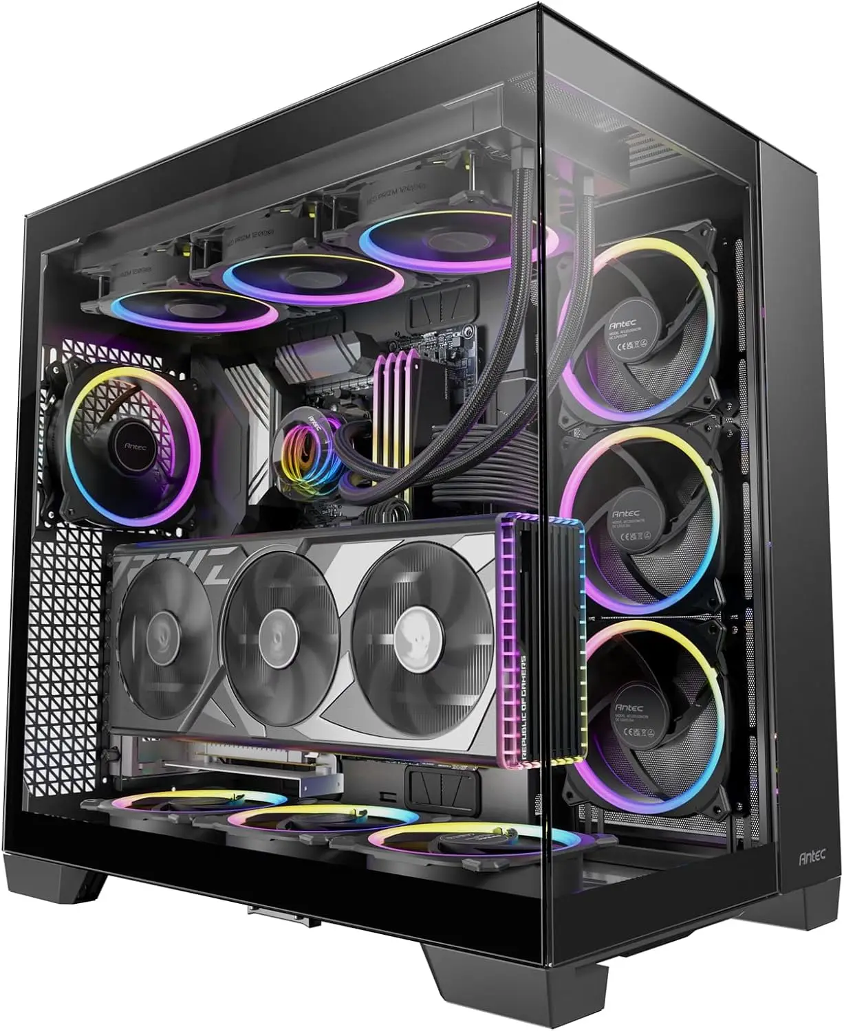 Dual-Chamber Full-Tower E-ATX PC Case with Toolless Design 7