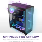Mid Tower Atx Airflow PC Case with Pre Installed Fans 4 | PricZone