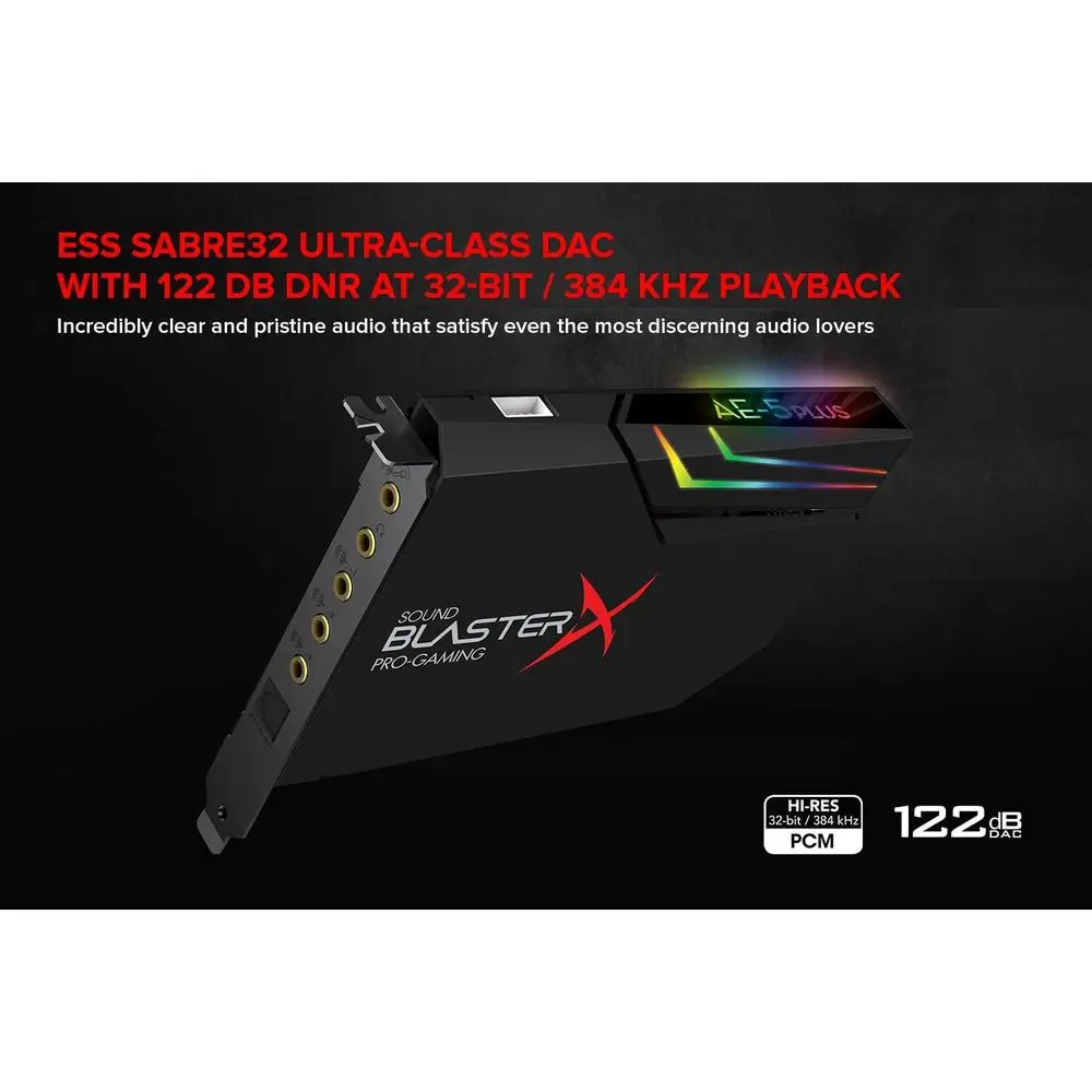 High-Resolution 32-Bit/384 kHz PCIe Gaming Sound Card 11
