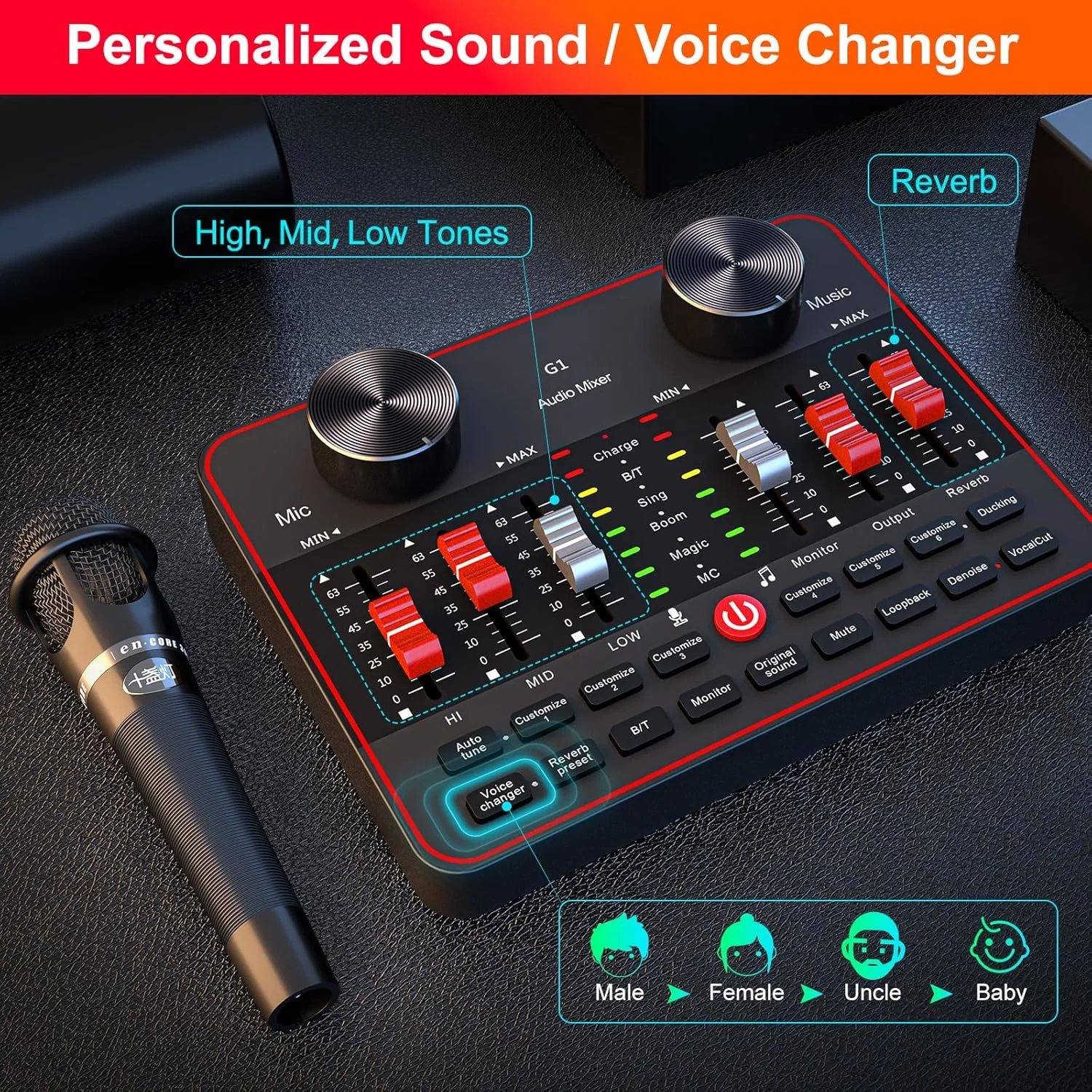 Podcast Microphone Bundle with Live Sound Card Audio Mixer 2 | PricZone Podcast Microphone Bundle with Live Sound Card Audio Mixer 2 | PricZone