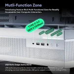 Atx Mid Tower PC Case with 6 Pre Installed PWM RGB Fans 6 | PricZone