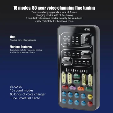 Voice Changer Set I9 Multifunction Sound Card for Game 2