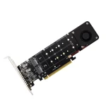 4 Bay NVMe PCIe x16 M2 SSD Adapter Card 6 | PricZone