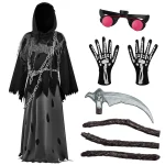Joyfy Child Glowing Eyes Grim Reaper Costume Phantom 4 | PricZone Joyfy Child Glowing Eyes Grim Reaper Costume Phantom 4 | PricZone