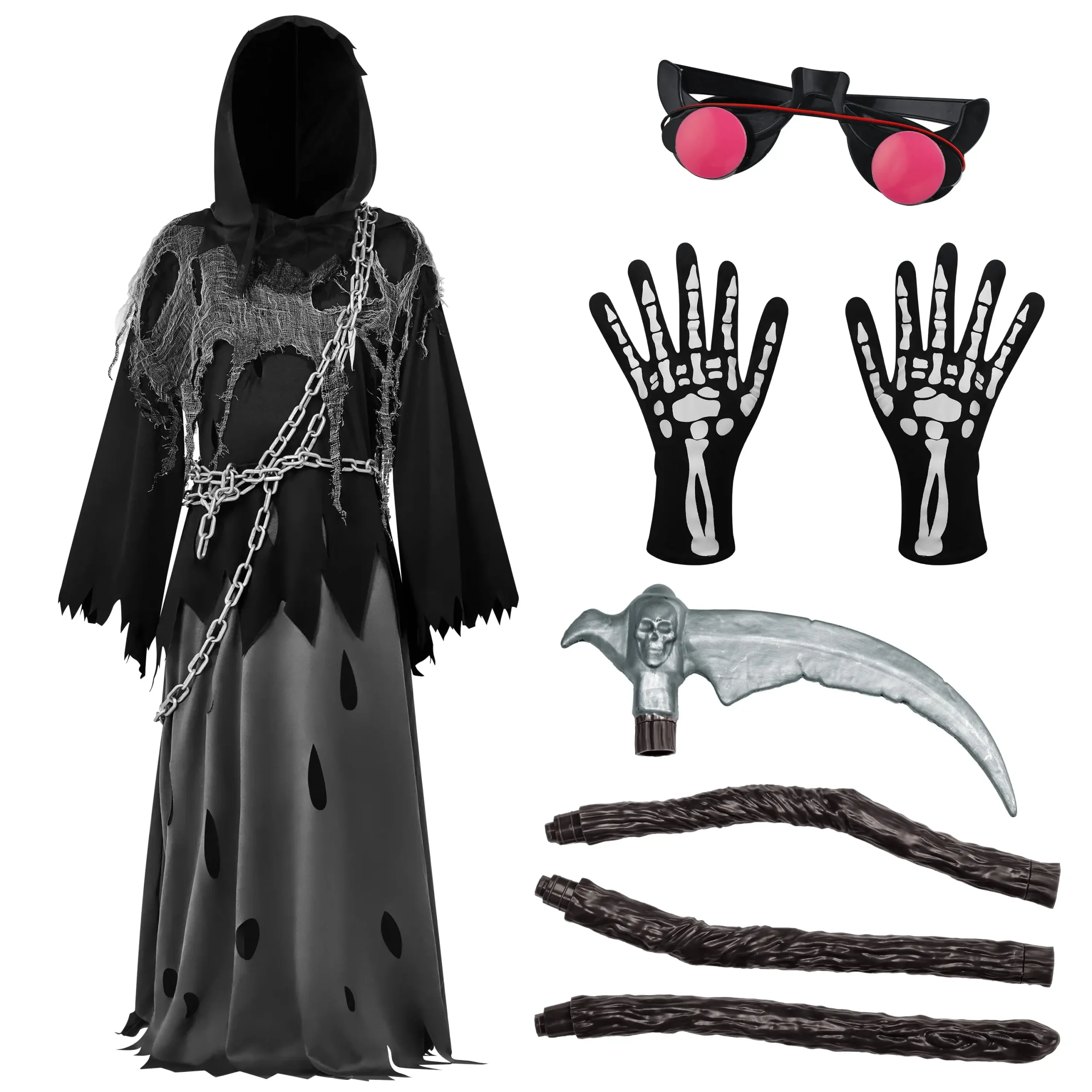 Joyfy Child Glowing Eyes Grim Reaper Costume Phantom 4 | PricZone Joyfy Child Glowing Eyes Grim Reaper Costume Phantom 4 | PricZone
