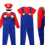 Mario Super Luigi Brothers Cosplay Costume Set Kids 4 | PricZone