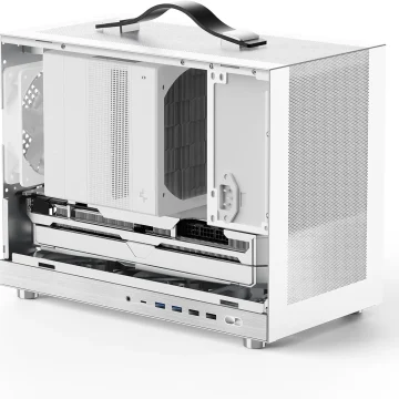 White Micro-Atx Gaming PC Case 16.8L Compact Build Supports 1