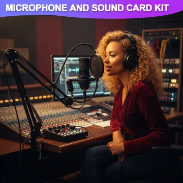 Podcast Equipment Bundle with BM800 Microphone and V8 Sound 2