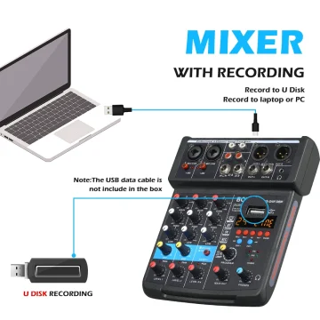 Bbomge 4 Channel 24 Dsp DJ Audio Sound Mixer Interface 2