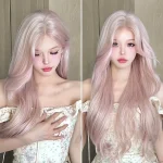 Pink Wig for Women Long Wavy Cosplay Wigs Natural Soft 4 | PricZone Pink Wig for Women Long Wavy Cosplay Wigs Natural Soft 4 | PricZone