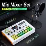 Live Sound Card Audio Mixer Podcast Equipment Bundle 2 | PricZone