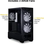 High Airflow Atx PC Gaming Case with RGB Fans Mesh Front 6 | PricZone