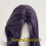 Ashley Dark Purple Wig Female 22Inch Long Hair Curtain 5 | PricZone
