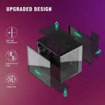 MAtx MiniTower PC Case with 3 Prism Argb Fans Tempered 5 | PricZone M Atx Mini Tower PC Case with 3 Prism Argb Fans Tempered 5 | PricZone