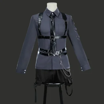 Miccostumes Men Anime Cosplay Costume Shirt Grey 1 | PricZone