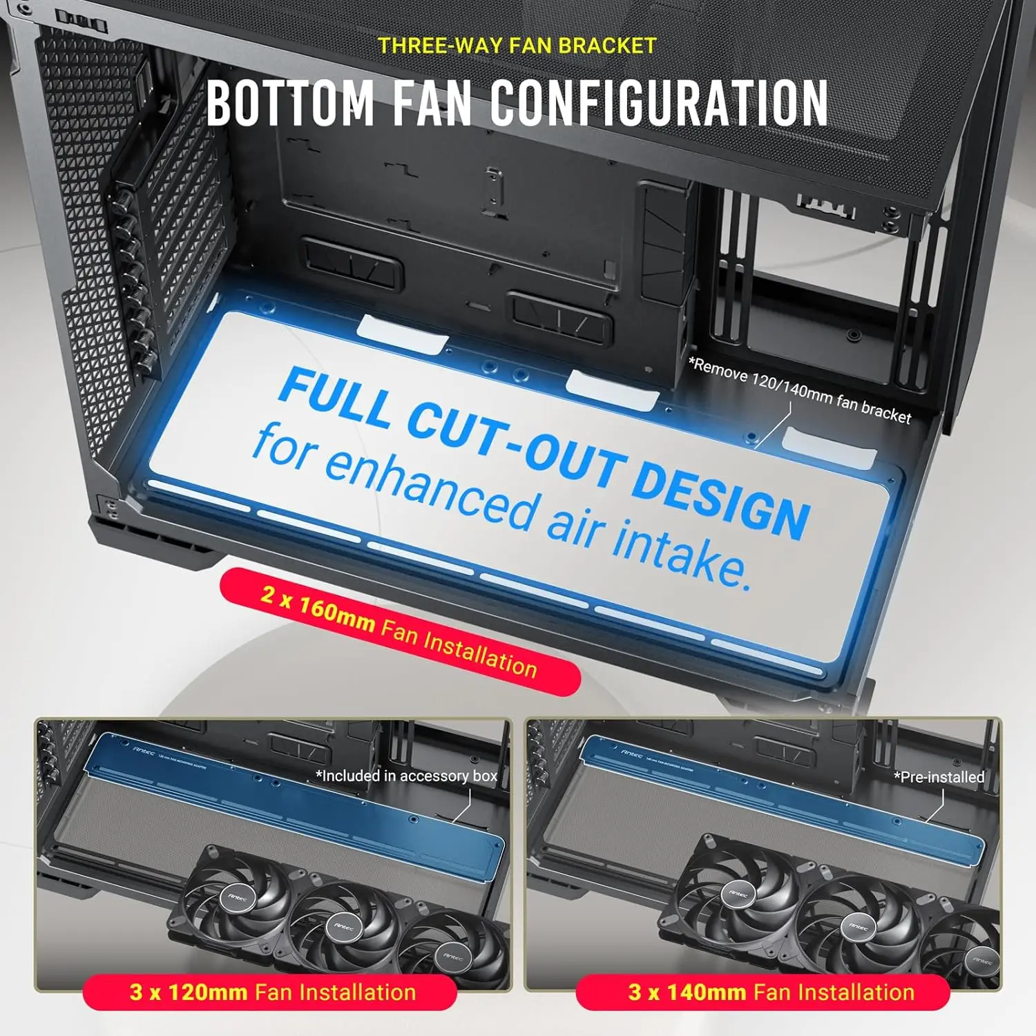 Dual-Chamber Full-Tower E-ATX PC Case with Toolless Design 9