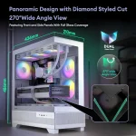 Atx Mid Tower PC Case with 6 Pre Installed PWM RGB Fans 5 | PricZone