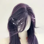 Ashley Dark Purple Wig Female 22Inch Long Hair Curtain 2 | PricZone