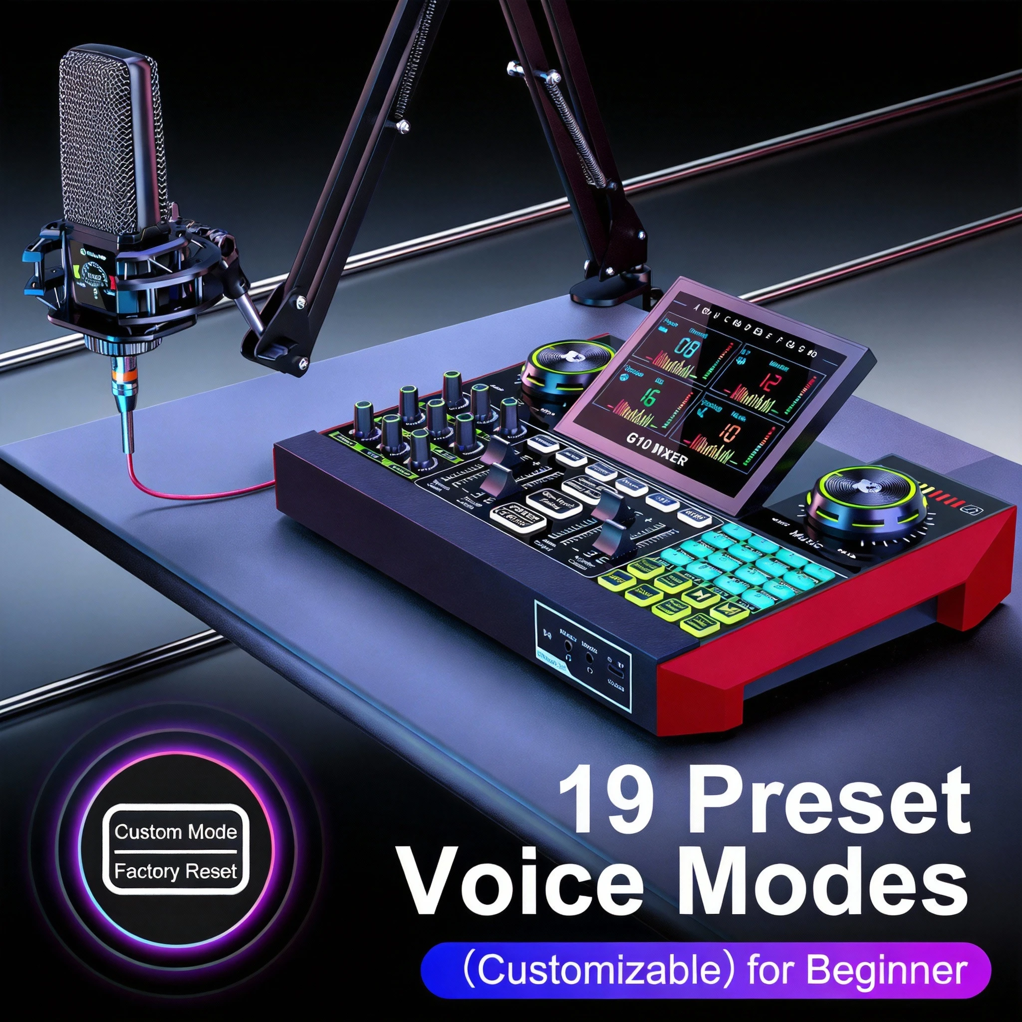 Studio Audio Mixer Sound Card with Microphone Kit 12 3 | PricZone Studio Audio Mixer Sound Card with Microphone Kit 12 3 | PricZone