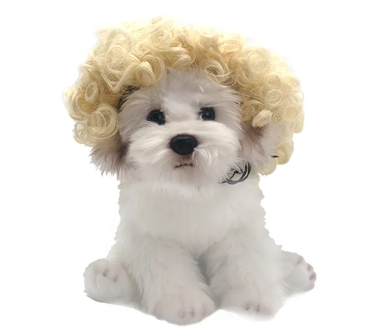 Funny Dog Cosplay Wig Fashion Headwear Apparel Toy Pet 24
