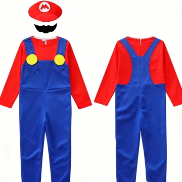 Mario Super Luigi Brothers Cosplay Costume Set Kids 2