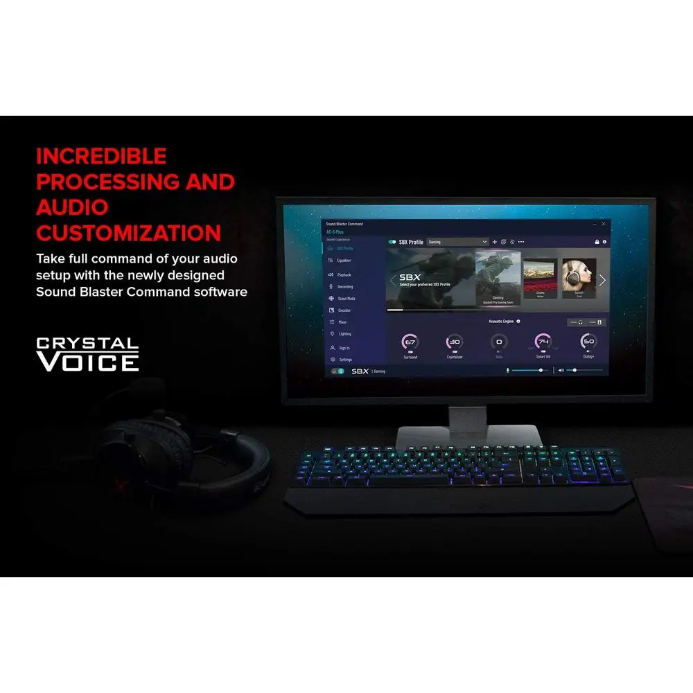 High-Resolution 32-Bit/384 kHz PCIe Gaming Sound Card 13