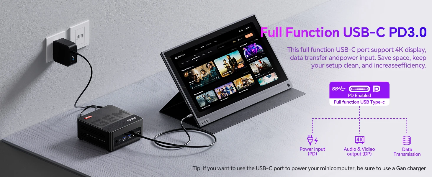 AOOSTAR GEM12 MAX Ryzen 7 Barebone Mini PC 8