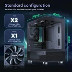 Micro Atx PC Case with 3 Pre Installed Fans Tempered Glass 4 | PricZone