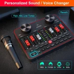 Podcast Microphone Bundle with Live Sound Card Audio Mixer 1 | PricZone