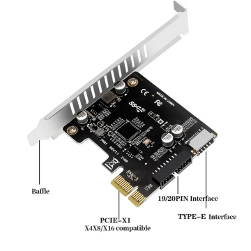 PCI-E USB 3.0 Type-C Front Panel Adapter 2