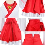 Japanese Red and White Kimono Fox Cosplay Costume 3 | PricZone Japanese Red and White Kimono Fox Cosplay Costume 3 | PricZone