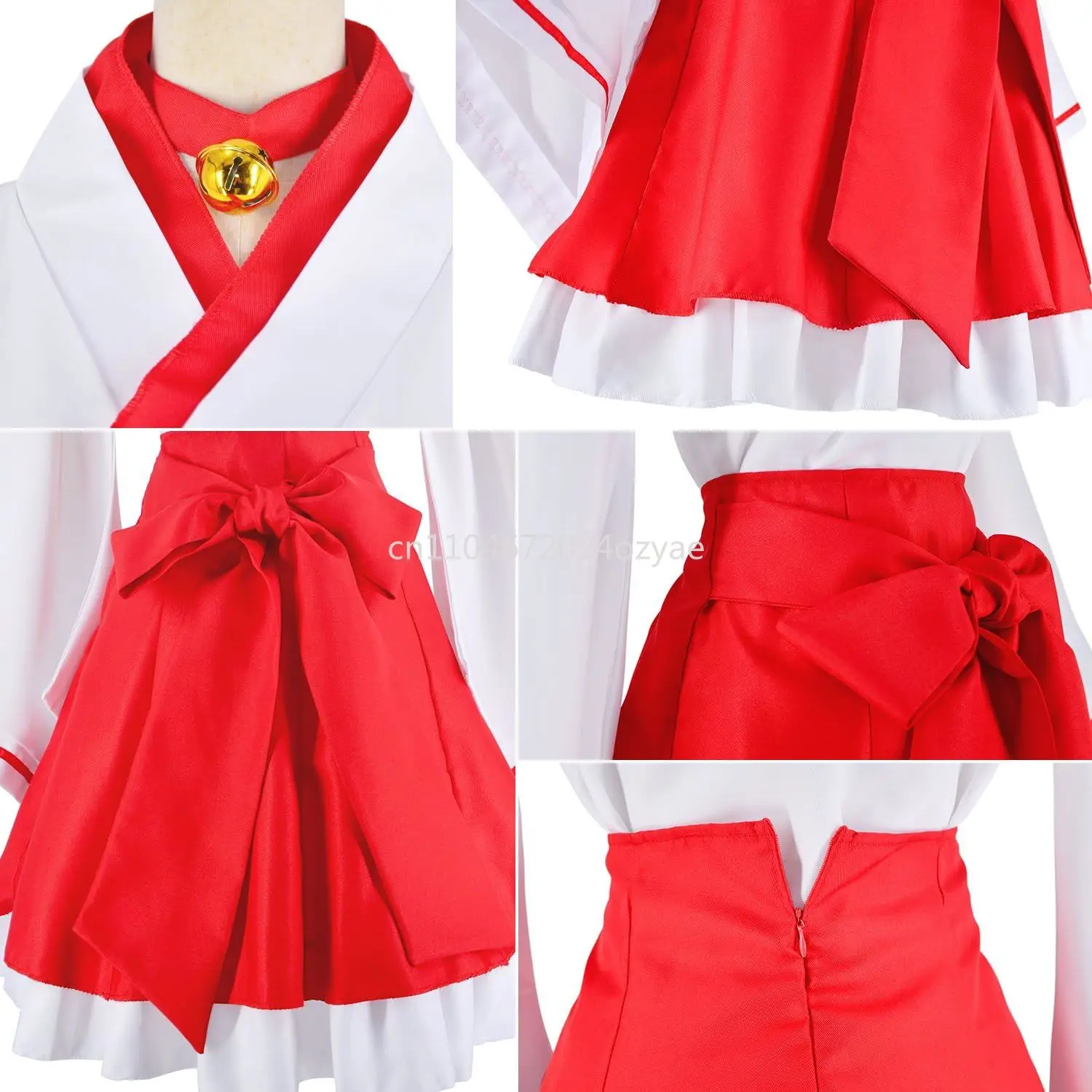 Japanese Red and White Kimono Fox Cosplay Costume 3 | PricZone Japanese Red and White Kimono Fox Cosplay Costume 3 | PricZone