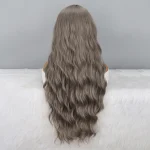 Long Wavy Middle Part with No Bangs Synthetic Fiber Curly 4 | PricZone