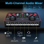 Tenlamp Live Sound Card Audio Full Set USB Studio Mixer 6 | PricZone